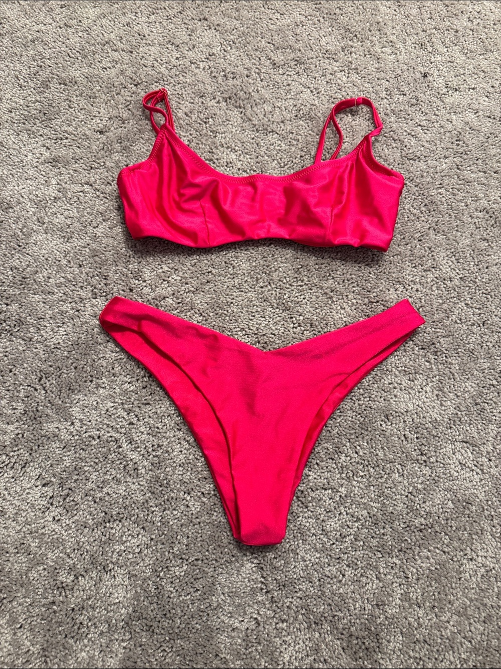 Kulani Kinis Women's Hot Pink Bikini Set - Sleek Two-Piece Swimwear
